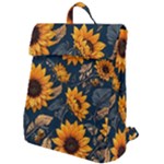 Flower Pattern Spring Flap Top Backpack