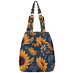 Flower Pattern Spring Center Zip Backpack