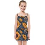 Flower Pattern Spring Kids  Summer Sun Dress