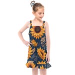 Flower Pattern Spring Kids  Overall Dress