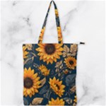 Flower Pattern Spring Double Zip Up Tote Bag