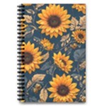 Flower Pattern Spring 5.5  x 8.5  Notebook