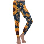 Flower Pattern Spring Kids  Lightweight Velour Classic Yoga Leggings
