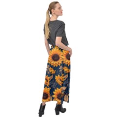 Velour Split Maxi Skirt 