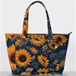 Flower Pattern Spring Back Pocket Shoulder Bag 