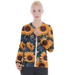 Flower Pattern Spring Casual Zip Up Jacket