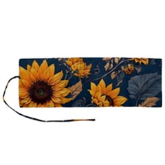 Flower Pattern Spring Roll Up Canvas Pencil Holder (M) from ArtsNow.com