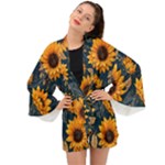 Flower Pattern Spring Long Sleeve Kimono