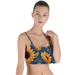 Flower Pattern Spring Layered Top Bikini Top 