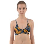 Flower Pattern Spring Wrap Around Bikini Top