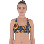 Flower Pattern Spring Cross Back Hipster Bikini Top 