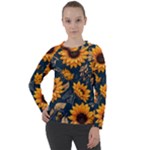 Flower Pattern Spring Women s Long Sleeve Raglan T-Shirt
