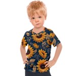 Flower Pattern Spring Kids  Sports T-Shirt