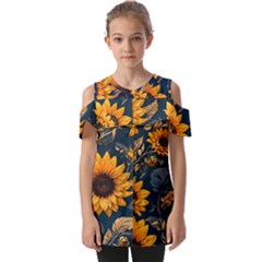 Fold Over Open Sleeve Top 