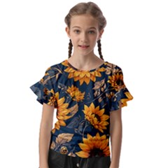 Kids  Cut Out Flutter Sleeves 