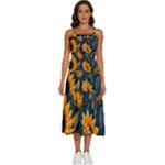Flower Pattern Spring Sleeveless Shoulder Straps Boho Dress