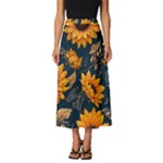 Flower Pattern Spring Classic Midi Chiffon Skirt