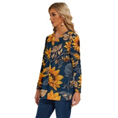 Long Sleeve Drawstring Hooded Top 