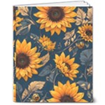 Flower Pattern Spring 8  x 10  Softcover Notebook