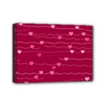 Hearts Valentine Love Background Mini Canvas 7  x 5  (Stretched)