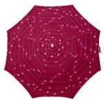 Hearts Valentine Love Background Straight Umbrellas