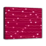 Hearts Valentine Love Background Deluxe Canvas 20  x 16  (Stretched)