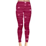 Hearts Valentine Love Background Everyday Leggings 