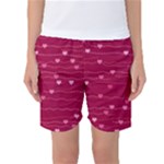 Hearts Valentine Love Background Women s Basketball Shorts