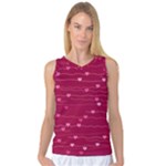Hearts Valentine Love Background Women s Basketball Tank Top