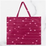 Hearts Valentine Love Background Zipper Large Tote Bag