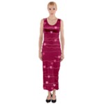 Hearts Valentine Love Background Fitted Maxi Dress