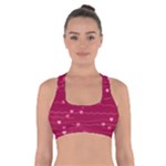 Hearts Valentine Love Background Cross Back Sports Bra