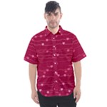 Hearts Valentine Love Background Men s Short Sleeve Shirt