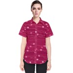 Hearts Valentine Love Background Women s Short Sleeve Shirt