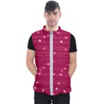 Hearts Valentine Love Background Men s Puffer Vest