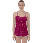 Hearts Valentine Love Background Babydoll Tankini Top