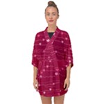 Hearts Valentine Love Background Half Sleeve Chiffon Kimono