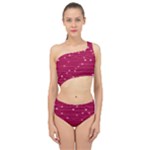 Hearts Valentine Love Background Spliced Up Two Piece Swimsuit