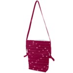 Hearts Valentine Love Background Folding Shoulder Bag