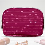 Hearts Valentine Love Background Make Up Pouch (Small)
