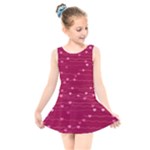 Hearts Valentine Love Background Kids  Skater Dress Swimsuit