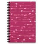 Hearts Valentine Love Background 5.5  x 8.5  Notebook