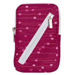 Hearts Valentine Love Background Belt Pouch Bag (Large)