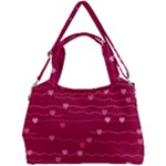 Hearts Valentine Love Background Double Compartment Shoulder Bag