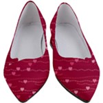 Hearts Valentine Love Background Women s Block Heels 