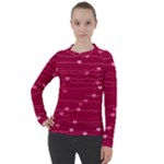 Hearts Valentine Love Background Women s Pique Long Sleeve T-Shirt