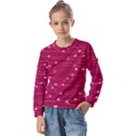 Hearts Valentine Love Background Kids  Long Sleeve T-Shirt with Frill 
