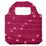 Hearts Valentine Love Background Premium Foldable Grocery Recycle Bag