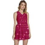 Hearts Valentine Love Background Sleeveless High Waist Mini Dress