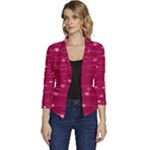 Hearts Valentine Love Background Women s Casual 3/4 Sleeve Spring Jacket